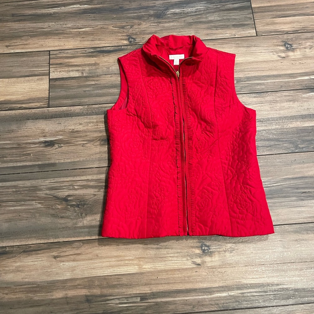 Charter Club Red Quilted Vest